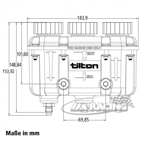 Tilton Flüssigkeitsbehälter 3-fach, 3x D-04 Anschluss