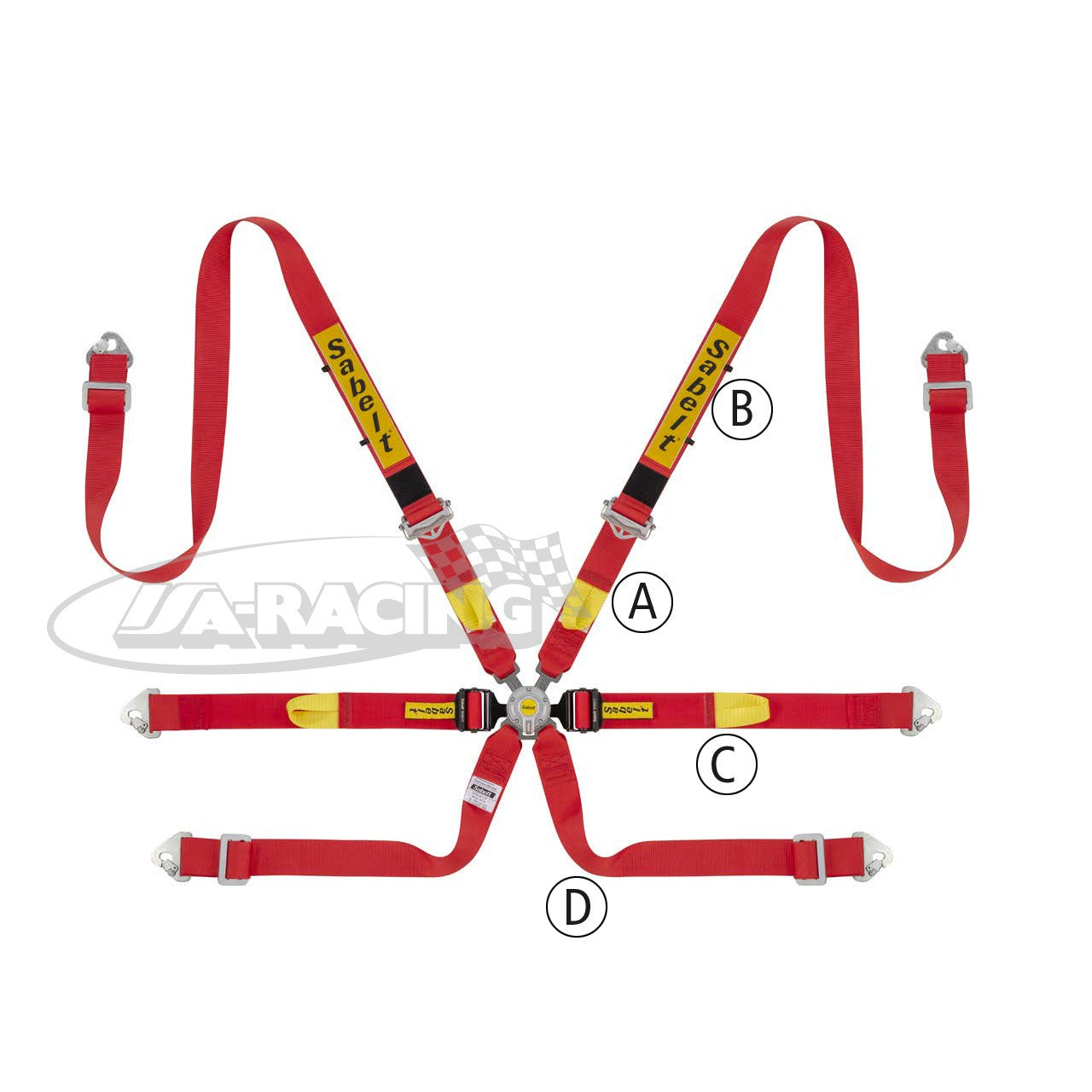 Sabelt Silver Enduro Sicherheitsgurt, Aluminiumversteller