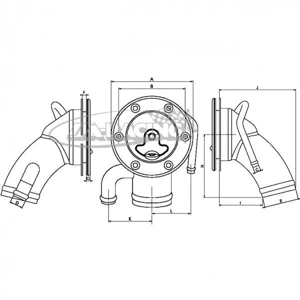 Newton Aero 300 Tankdeckel, abgewinkelter Flansch