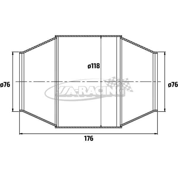 90950184 HJS Universal Tuning Katalysator