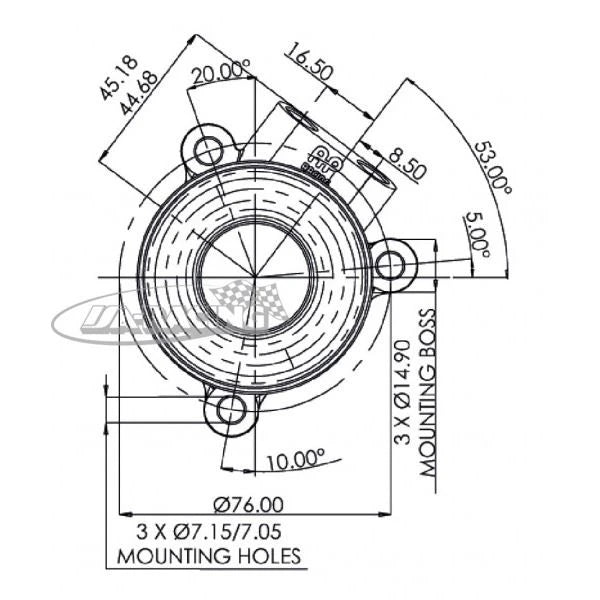 Leichter AP Racing Ausrückzylinder 38mm Kontaktfläche, Innenring rotiert