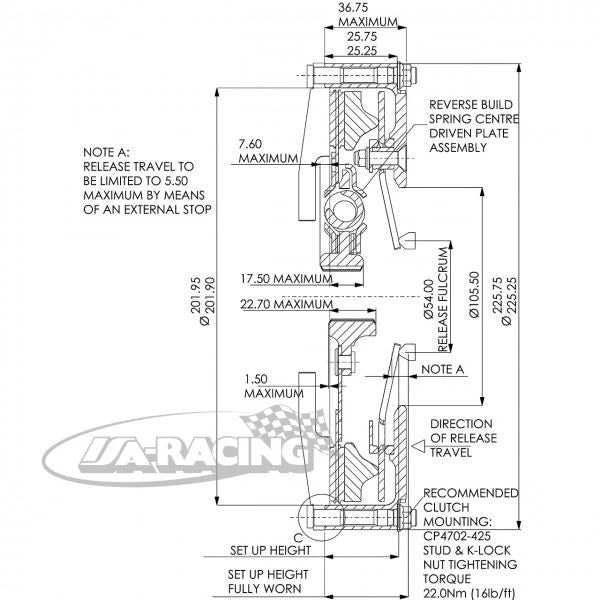 CP3871A-1 1-Scheiben Cerametallic-Kupplung Ø200mm, Stegkupplung