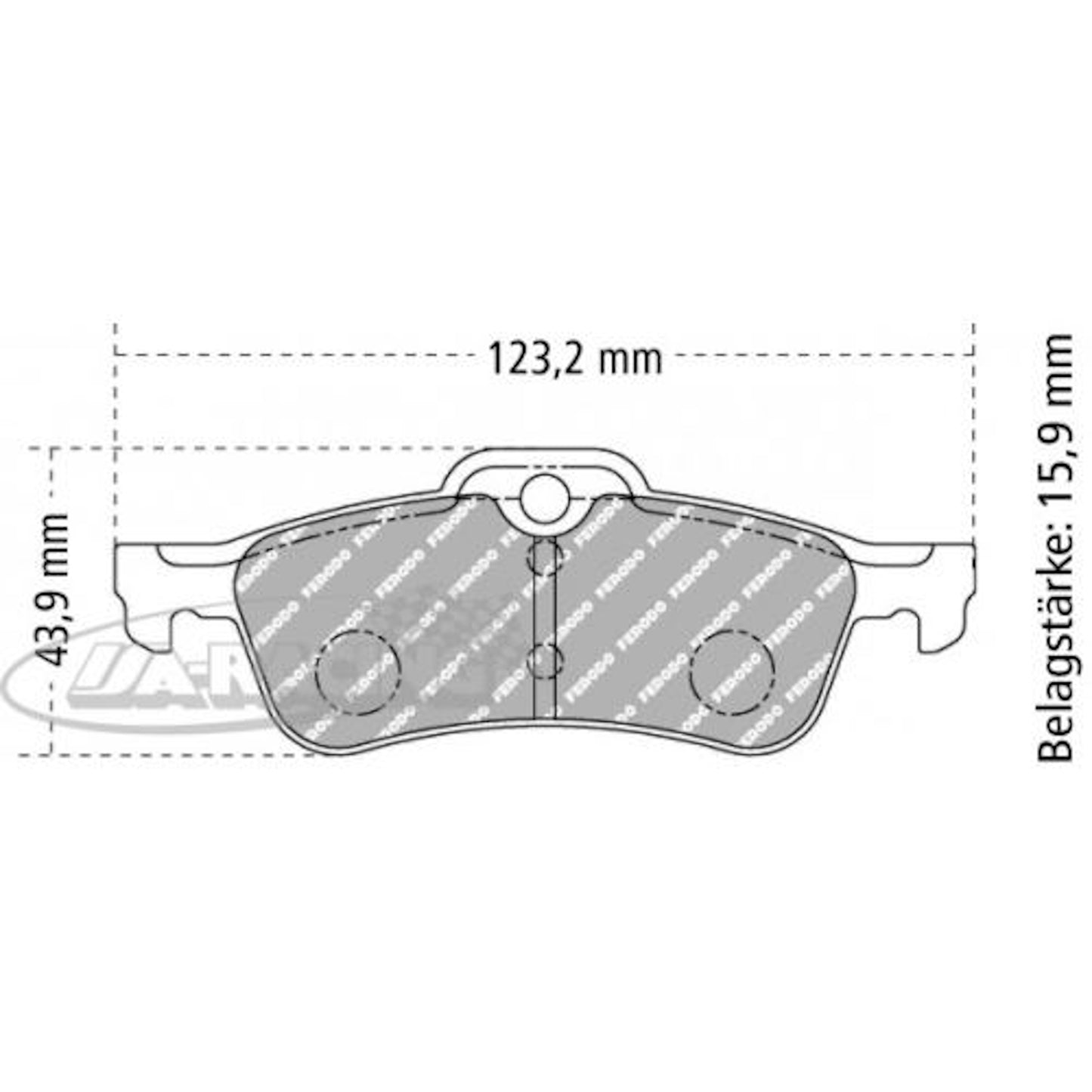 FCP1676 (FCP1500) Ferodo Bremsbelag