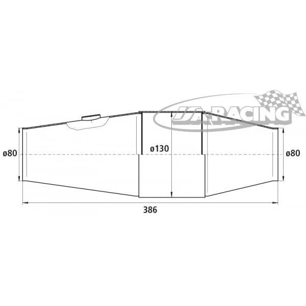 HJS Motorsport Cup Katalysator 130x386x80mm