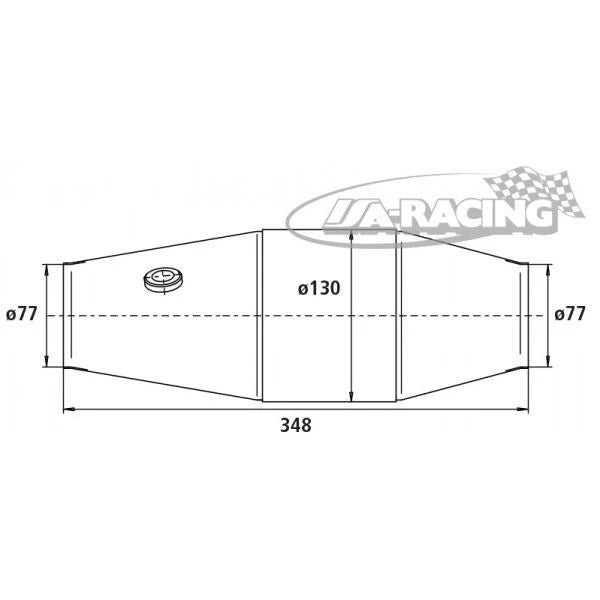 HJS PE Motorsport Katalysator 130x348x77mm