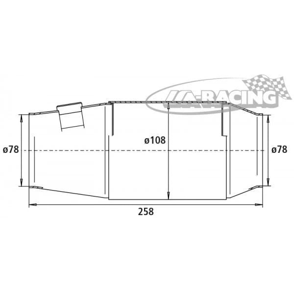 HJS PE Motorsport Katalysator 108x258x78mm