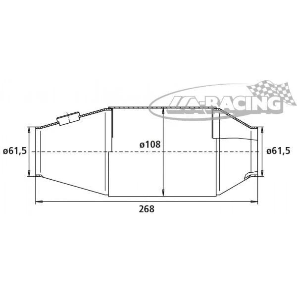 HJS PE Motorsport Katalysator 108x268x61,5mm