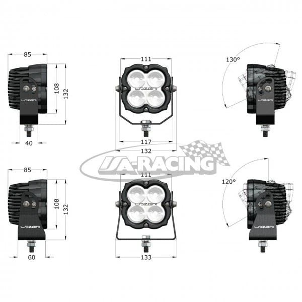 LAZER Utility 80 Gen. 2, Arbeitsscheinwerfer