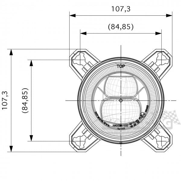 LED Abblend-Scheinwerfer G3 Ø 90mm NCC®