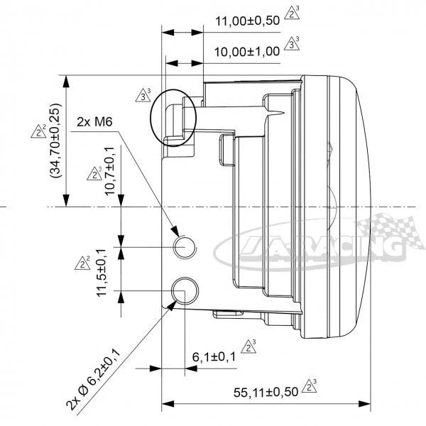 LED Nebelscheinwerfer Ø 70mm G2 NCC®
