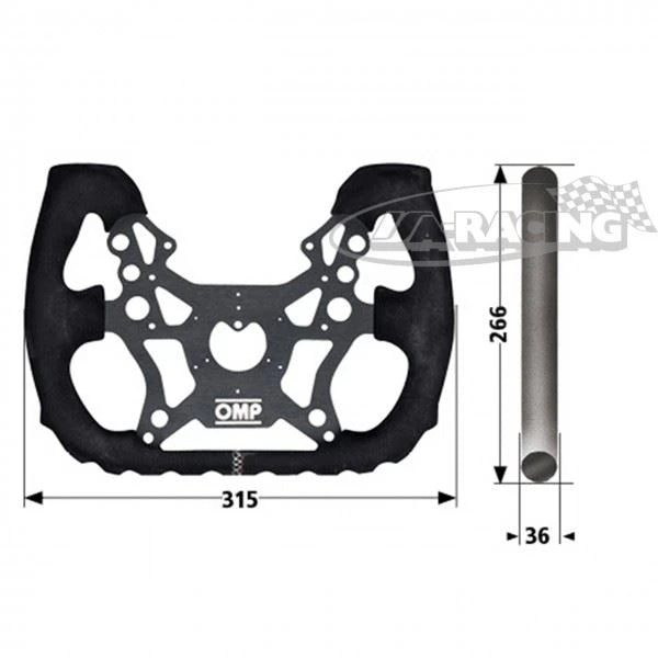 OMP Lenkrad 310 ALU GT, Ø 315mm, Wildleder