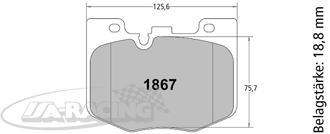 P1867 PFC Bremsbelag