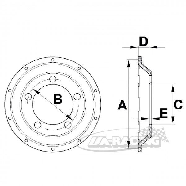 UB37812-101 Pagid RBD Bremsscheibentopf Audi/Seat/WV