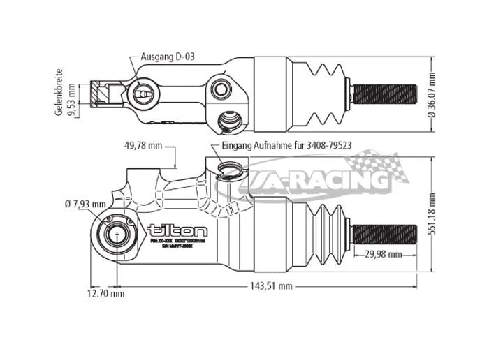 Tilton Aluminium Geberzylinder Serie 79