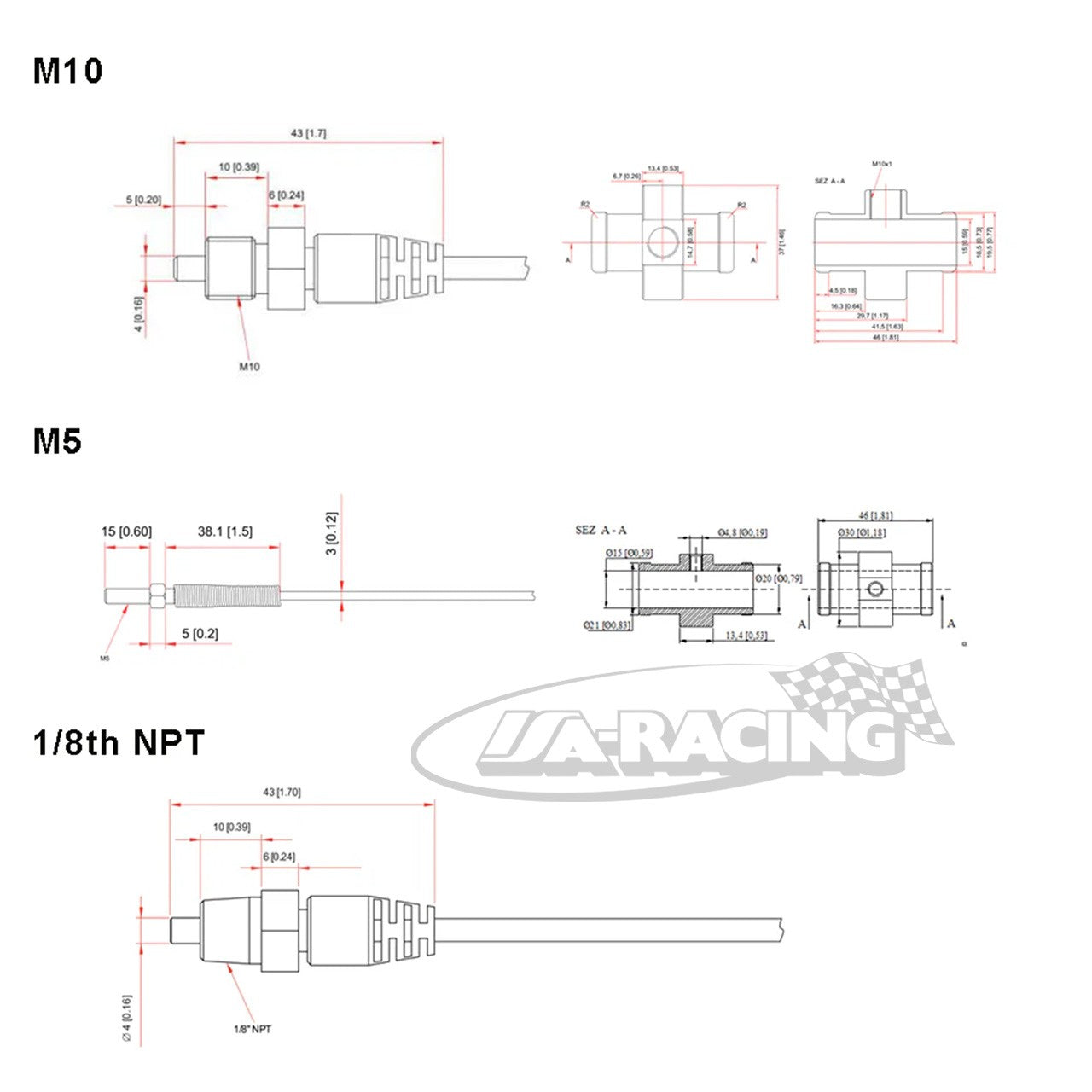 AIM Wasser-/Öl-Thermoresistor-Temperatursensor, 4 Pin