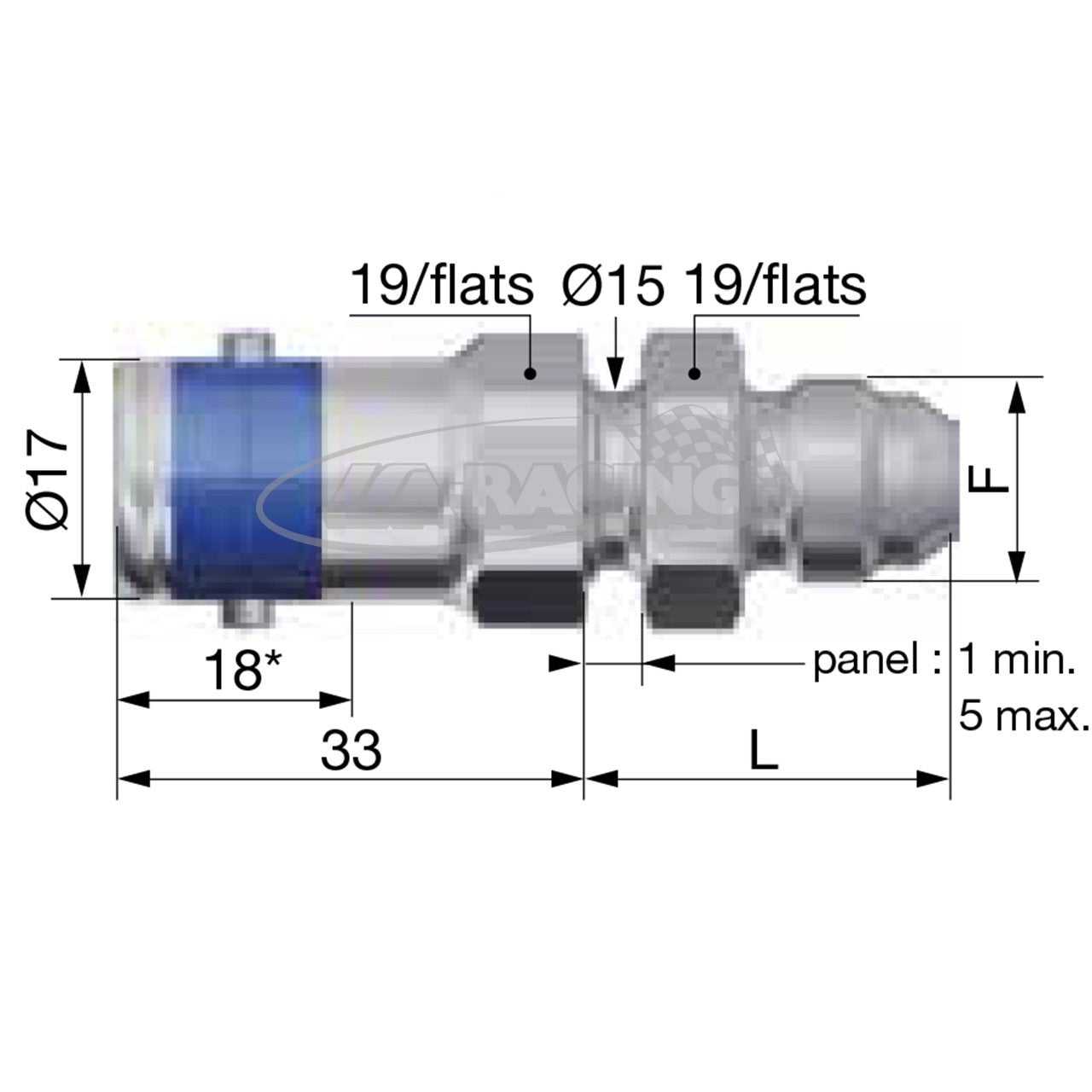 Schnellkupplung SPH05 Bulkhead für Benzine und Hydraulik
