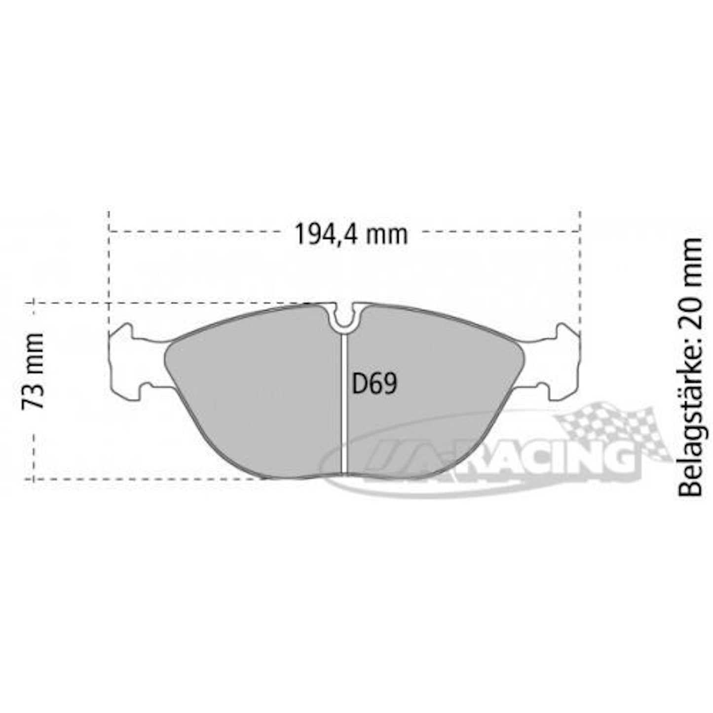 FCP1001 Ferodo Bremsbelag