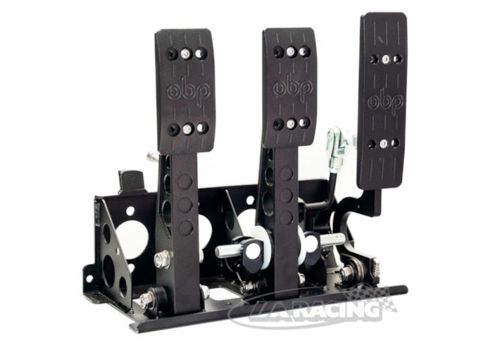 OBP Pro Race V2, 3 Pedale stehend für Kupplung, Bremse und Gas, Zylinder zur Spritzwand