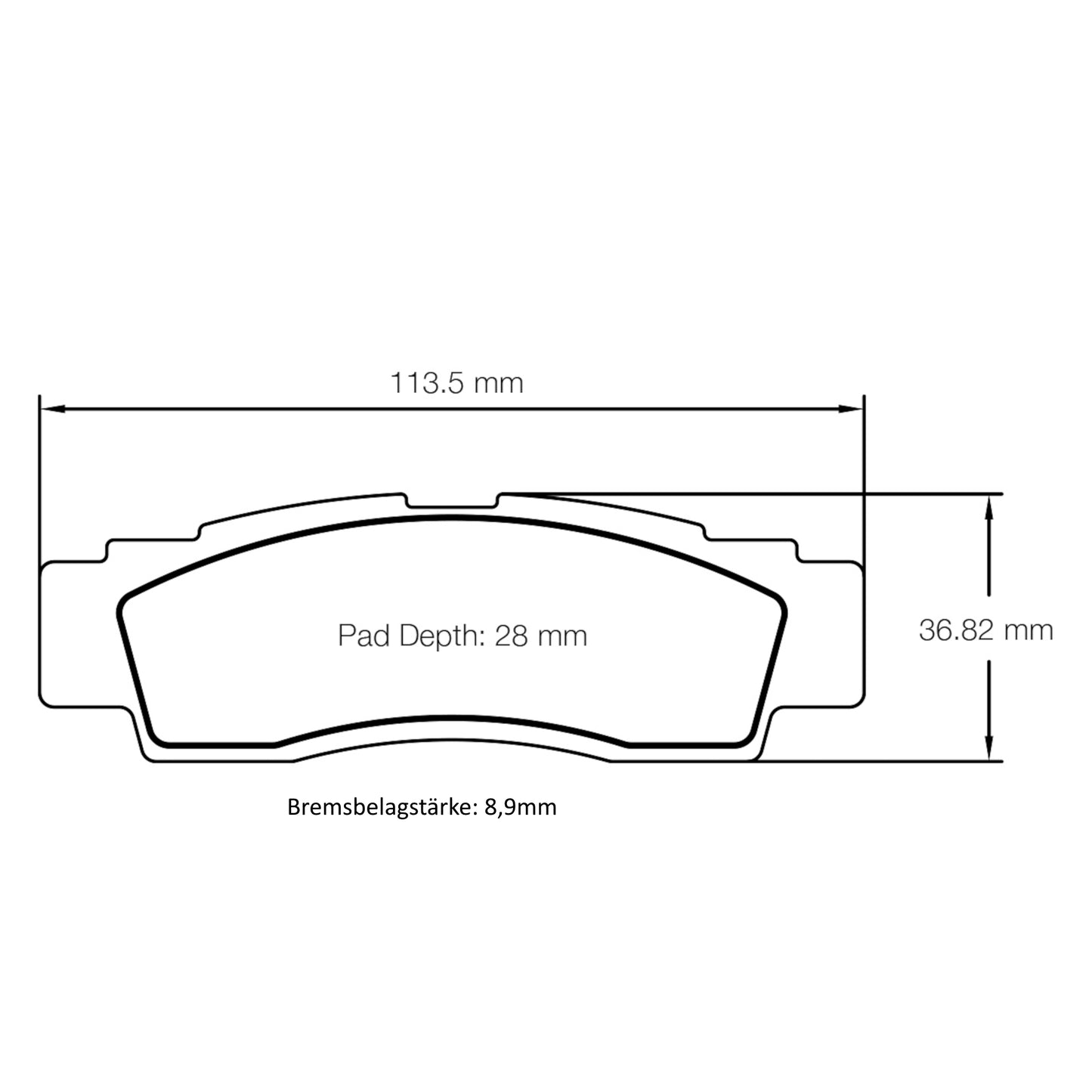 U6003 Pagid Bremsbelag