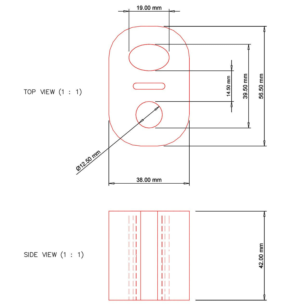 PFH016 Powerflex Auspuffhalterung 56,5x38mm Standard Serie