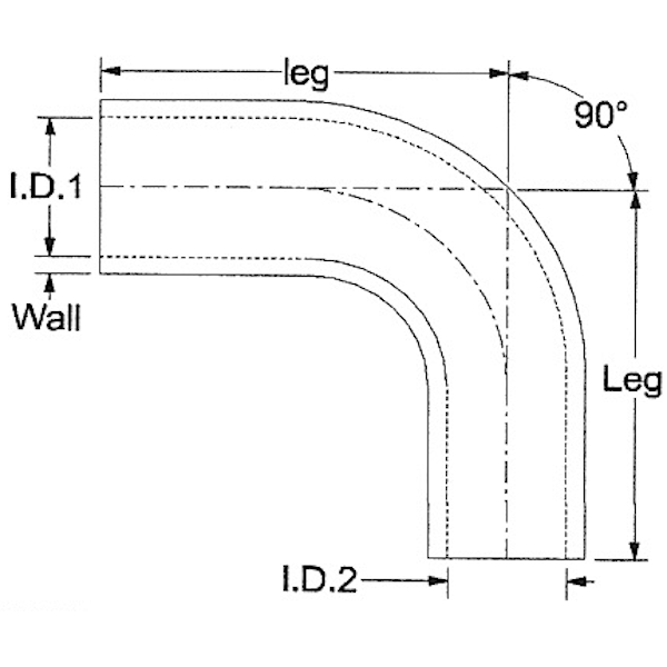 Samco Silikon-Aramid Reduzierschlauch 90°
