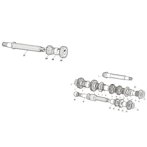 Ersatzteile MK9 4-Gang Haupt- und Nebenwellen