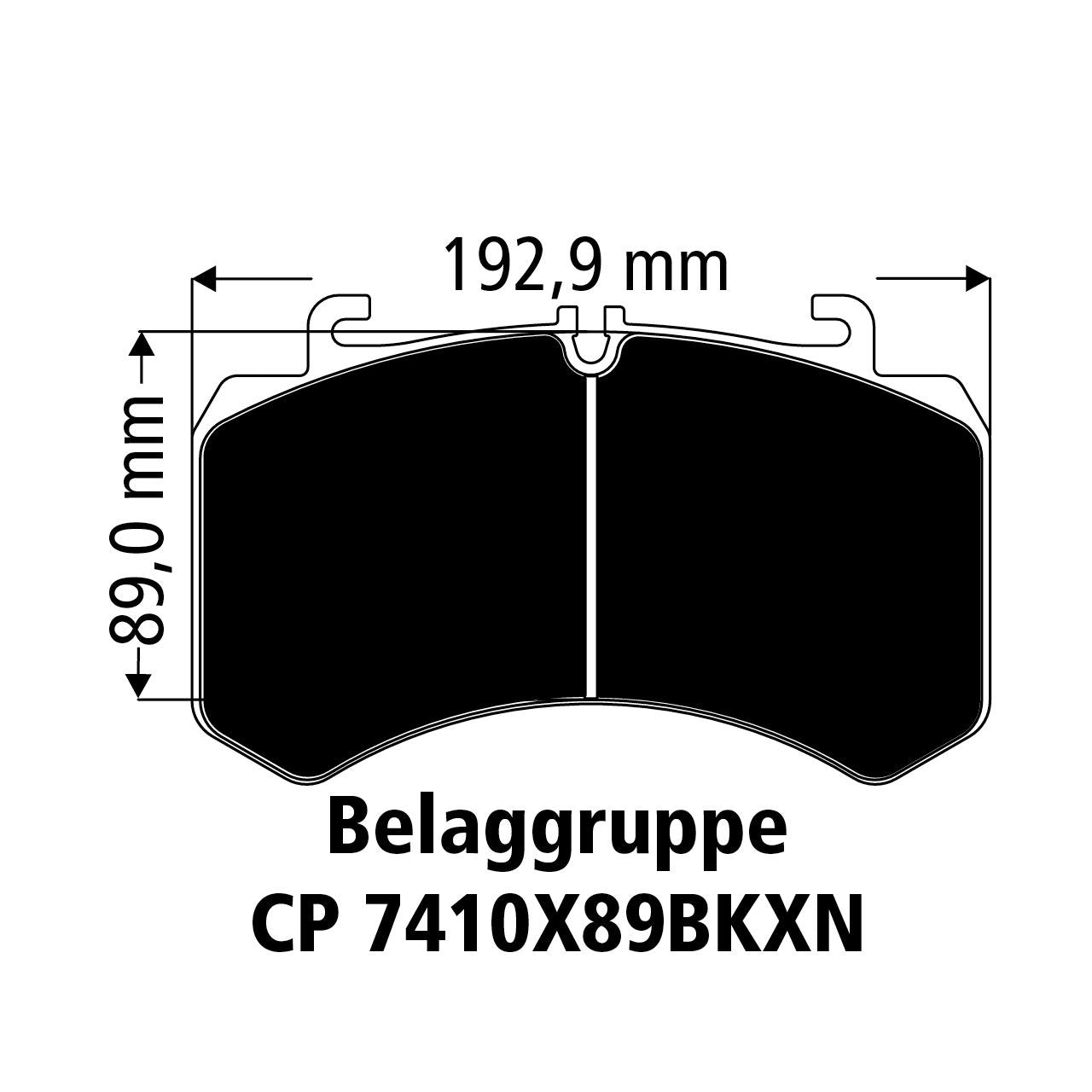 10-Kolben Mono e Bremssattel CP7411 für Scheiben-Ø 390-420mm Stärke 40,00mm