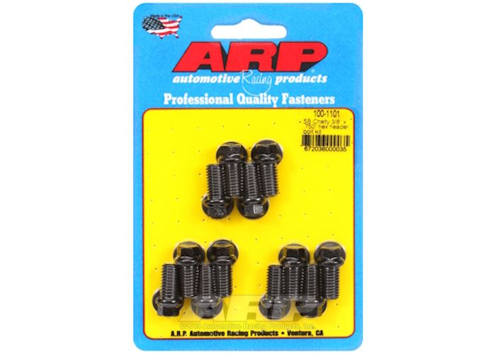 100-1101 SB Chevy 3/8 x .750" hex header bolt kit