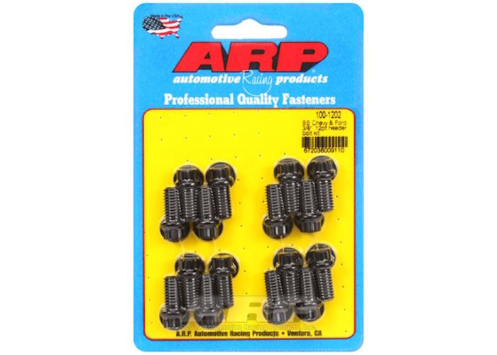 100-1202 BB Chevy & Ford 3/8" 12pt header bolt kit