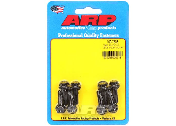 100-7503 Cast aluminum 12pt valve cover bolt kit