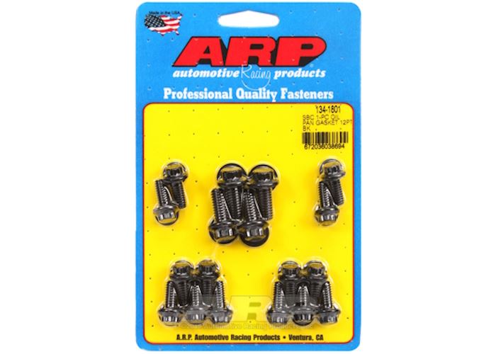 134-1801 SB Chevy 1-pc oil pan gasket 12pt bolt kit