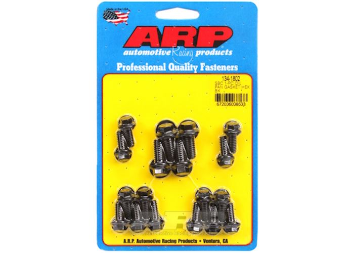 134-1802 SB Chevy 1-pc oil pan gasket hex bolt kit
