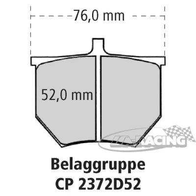 2-Kolben Alu-Bremssattel CP2382 für Scheibenstärke 20,70mm