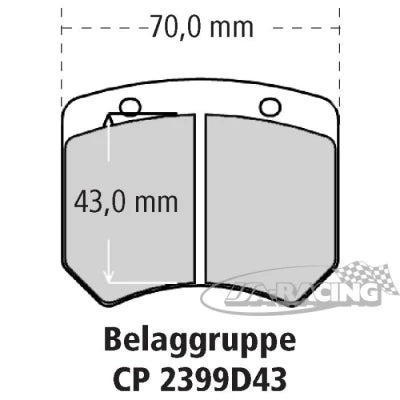 2-Kolben Alu-Bremssattel CP2561 für Scheibenstärke 22,80 - 25,40mm