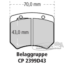 2-Kolben Alu-Bremssattel CP2561 für Scheibenstärke 22,80 - 25,40mm