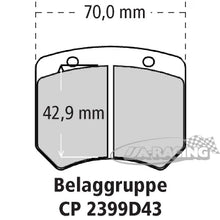 2-Kolben Alu-Bremssattel CP4586 für Scheibenstärke 9,70mm, Kolbendurchmesser 36,00mm