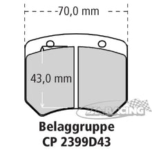 2-Kolben Alu-Bremssattel CP5211 für Scheibenstärke 22,90mm