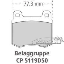 2-Kolben Alu-Bremssattel CP6120 für Scheibenstärke 12,70mm, Kolbendurchmesser 44,50mm