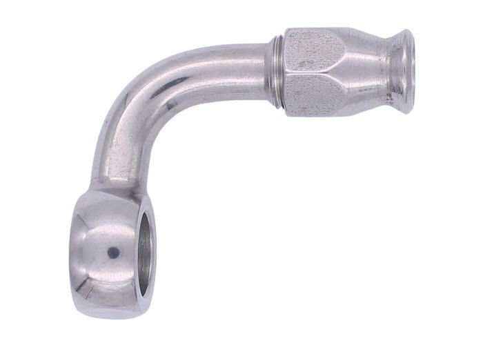 Edelstahl Ringstutzen 90° mit Schlauchanschluss