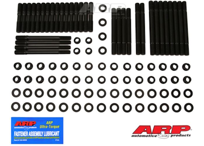 234-4726 SB Chevy 16°, Rodeck alum blck, 12pt u/c studs head stud kit
