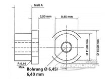 Buchse für schwimmende Lagerung in der Scheibe (Standard)