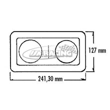 Rechteck Lufteinlass doppelt, Anschluss-Ø 70mm