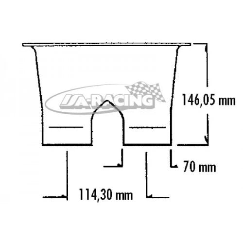 Rechteck Lufteinlass doppelt, Anschluss-Ø 70mm