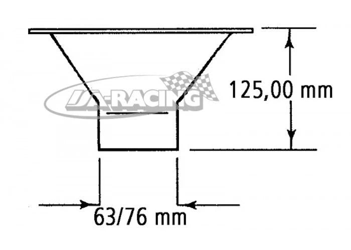 Rechteck-Lufteinlass, Anschluss-Ø 63/76mm