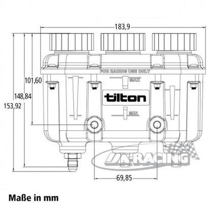 Tilton Flüssigkeitsbehälter 3-fach, 3 x 8mm Anschluss