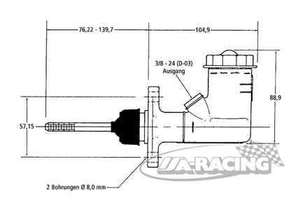 Girling Aluminium Geberzylinder mit Reservoir