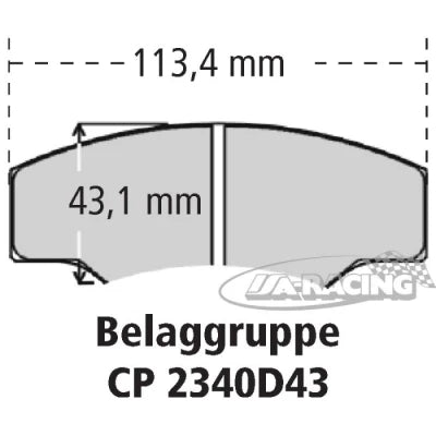 4-Kolben Alu-Bremssattel CP2361 für Scheibenstärke 20,70mm