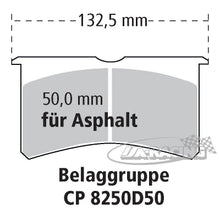 4-Kolben Alu-Bremssattel CP8350 für Scheibenstärke 26,00mm, Kolbendurchmesser 2x38,10mm 2x41,30mm