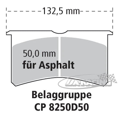 4-Kolben Alu-Bremssattel CP8352 für Scheibenstärke 26,00mm, Kolbendurchmesser 2x41,30mm 2x44,50mm