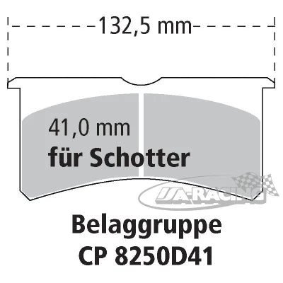 4-Kolben Alu-Bremssattel CP8351 für Scheibenstärke 26,00mm, Kolbendurchmesser 2x44,50mm 2x47,70mm